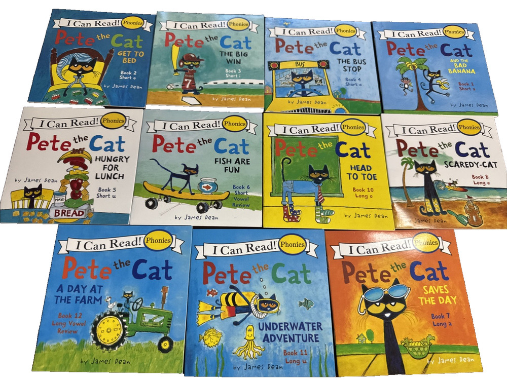 11 I Can Read! Phonics With Pete The Cat Books by Kimberly Dean and James Dean